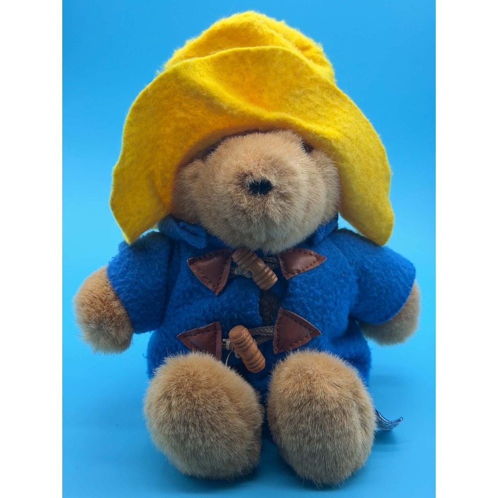10" Eden Toys Paddington Bear Plush, Blue Coat w/ Buttons, Yellow Hat